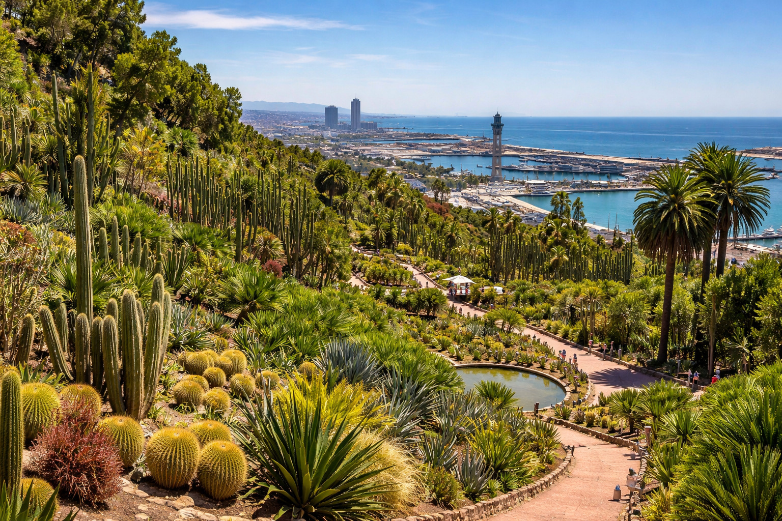 Vista panoràmica dels Jardins de Mossèn Costa i Llobera